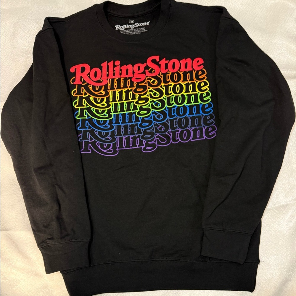 The Rolling Stones, womens black crew neck sweatshirt - Picture 11 of 12
